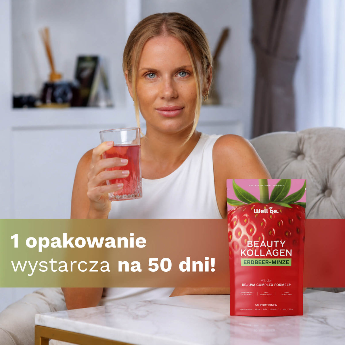 Beauty Kolagen o smaku truskawki i mięty