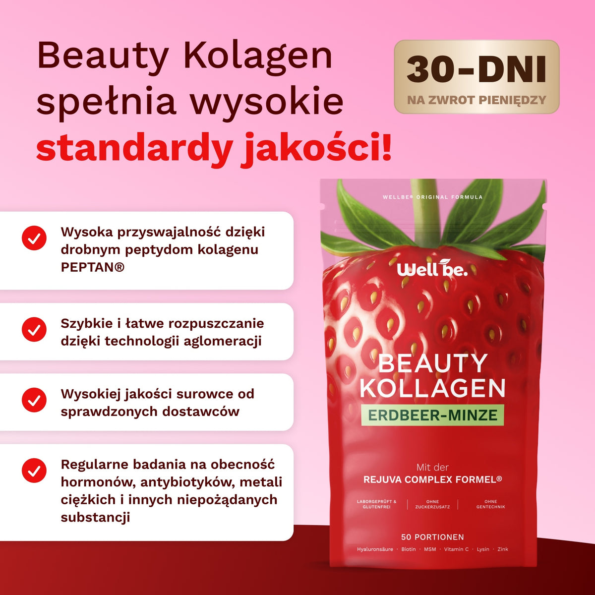 Beauty Kolagen o smaku truskawki i mięty